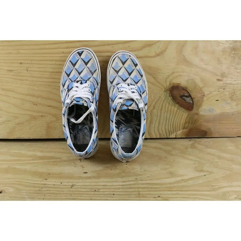 Vans x Eley Kishimoto Sneakers Womens 9 Blue Geometric Off the Wall Athletic
